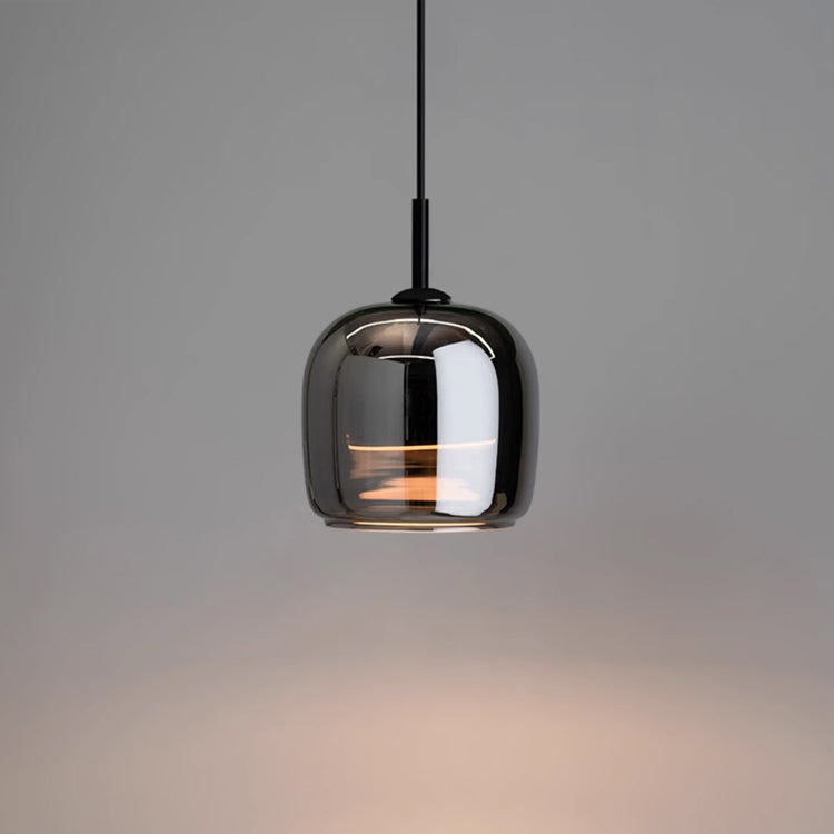 Nordic zwarte glazen hanglamp