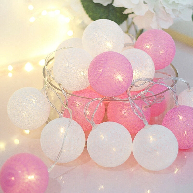 Bomullsboll LED Light Garland