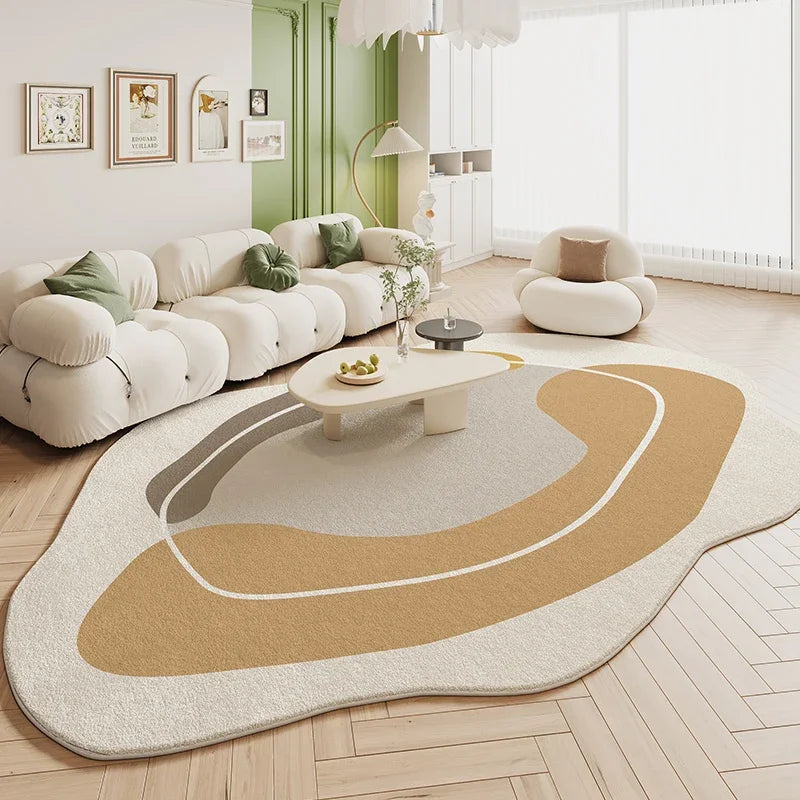 Sara's Green Cream Area Rug for Living Room & Bedroom - Soft, Fluffy, Anti-Slip