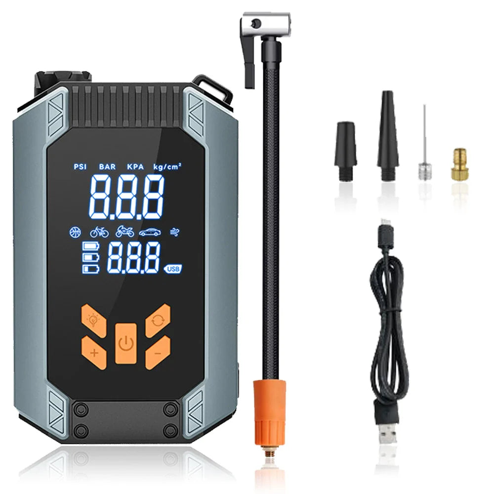 Tire Inflator with Digital Pressure Gauge - Auto Shut Off & LED Display