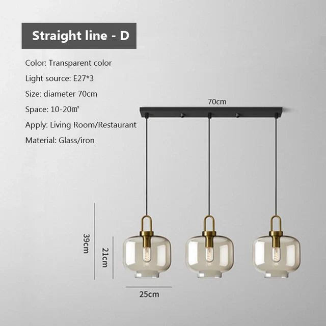 Lampe à suspension moderne en verre