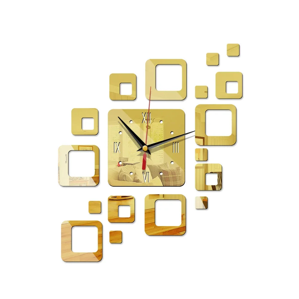 MirrorCraft - Quadratische Wanduhr aus Acryl