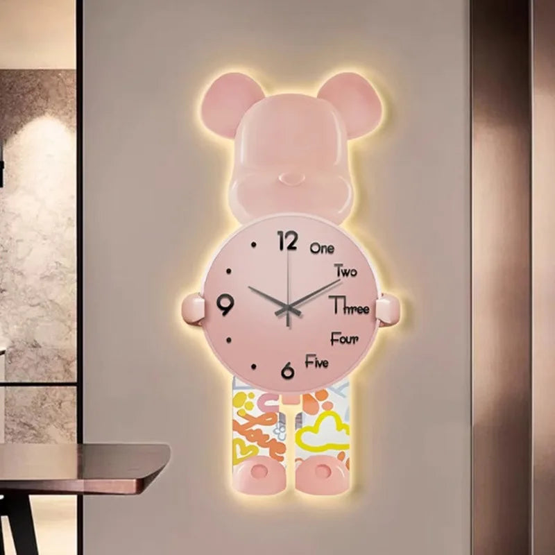 ChicBearTime – Reloj decorativo con forma de osito para el salón