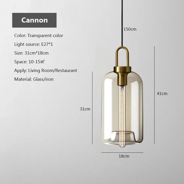 Lampe à suspension moderne en verre