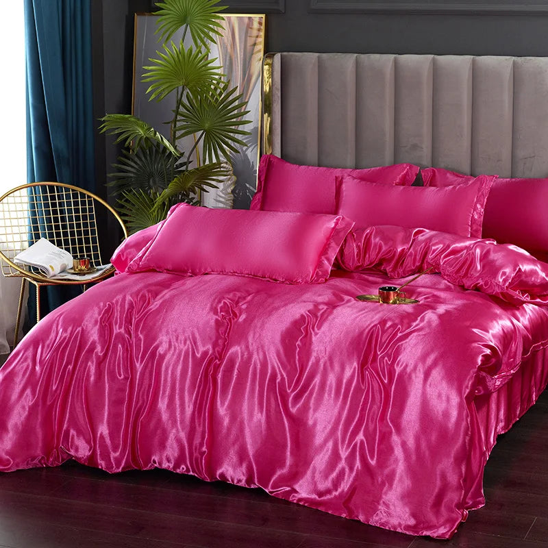 Luxurious Silk Bedding Ensemble: Elegance in Every Thread