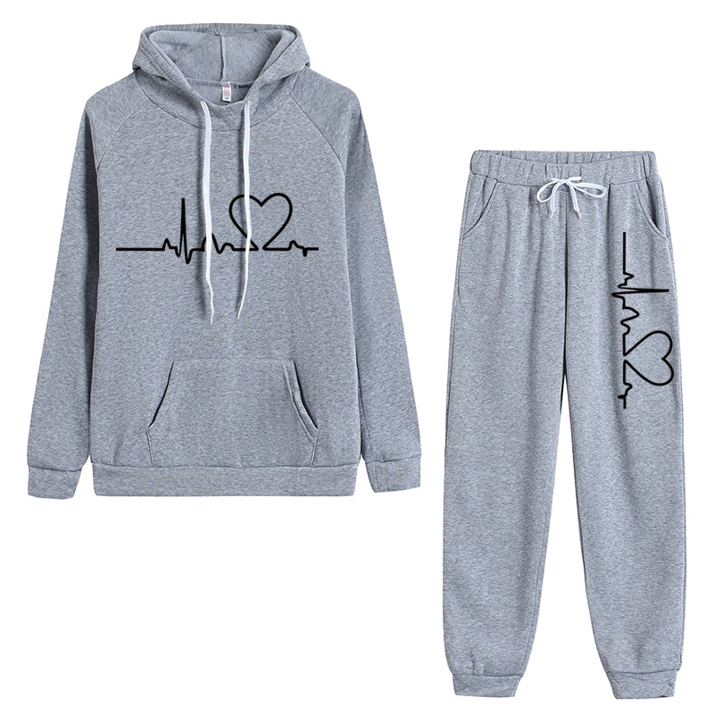 Angenehmes und komfortables Set | Weicher Hoodie + lange Hose