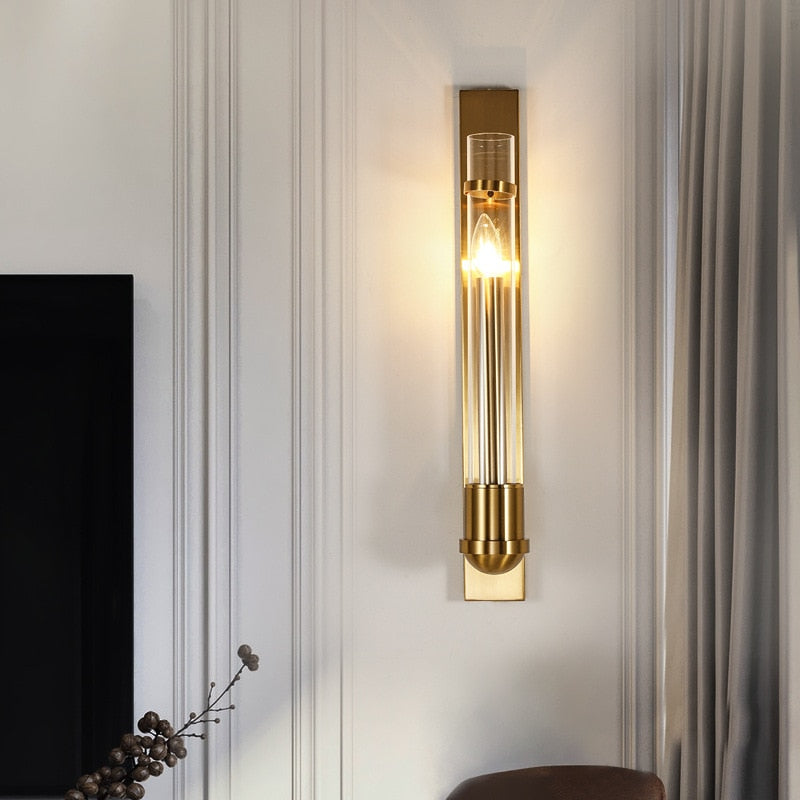 WIN Moderne led-wandlamp in Amerikaanse stijl, luxe gouden licht