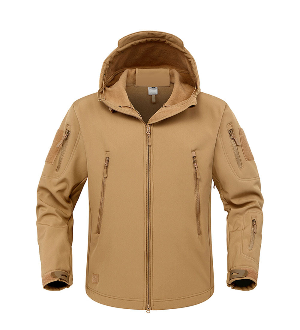 Militaire Shark Skin Soft Shell-jas - Tactische winddichte en waterdichte warme jas met capuchon