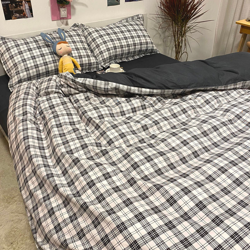 Zachte Checkerboard Beddengoedcollectie