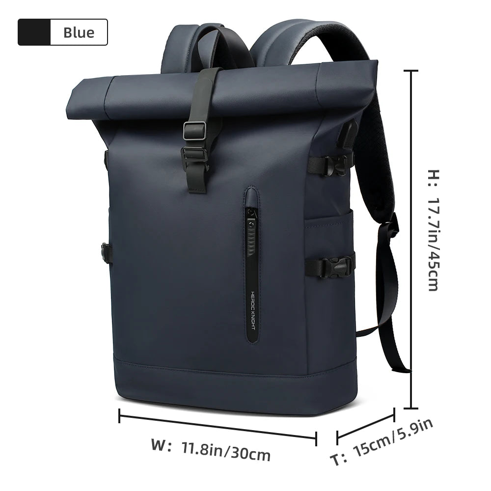 Sac à dos de voyage extensible – Sac étanche pour ordinateur portable de grande capacité avec port USB pour la randonnée, le cyclisme et une utilisation quotidienne