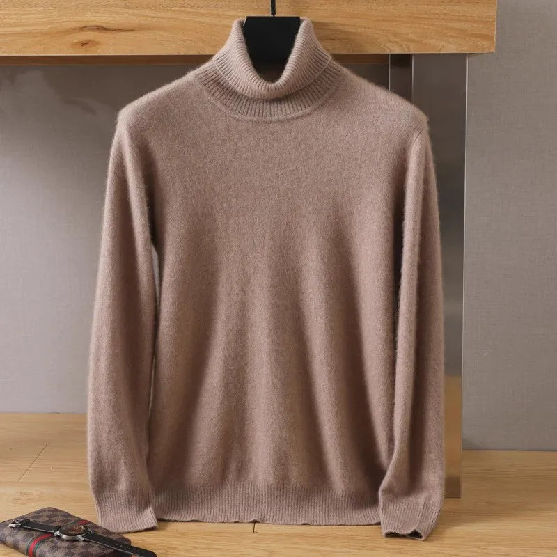 Japanese-knit - Australian wool - Men's 100% pure Mink velvet Cashmere Sweater