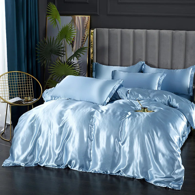 Luxurious Silk Bedding Ensemble: Elegance in Every Thread