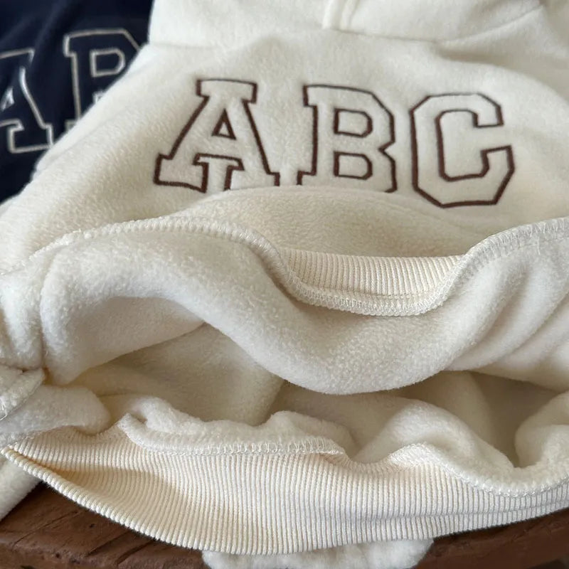 Barnens pälsfodrade ABC-hoodie