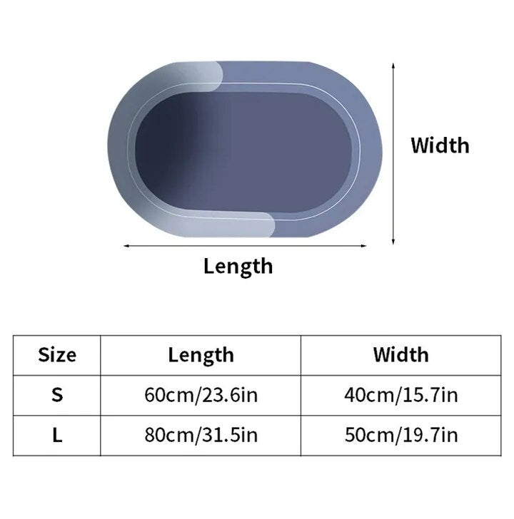 Superabsorberende sklisikre badematte – hurtigtørkende og trygt for våte gulv