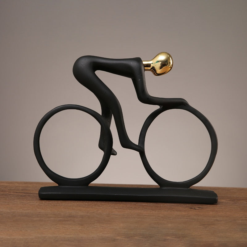 Sculpture de cycliste abstrait nordique Vrimlo®