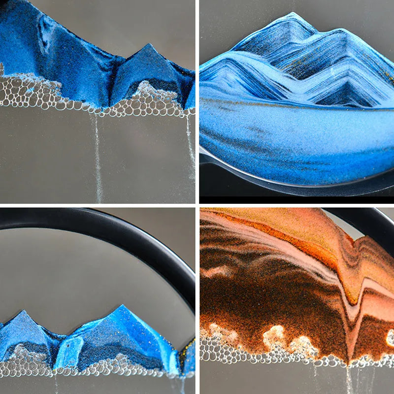 3D Moving Sand Art Picture Tiimalasi Quicksand Craft Flowing Sand