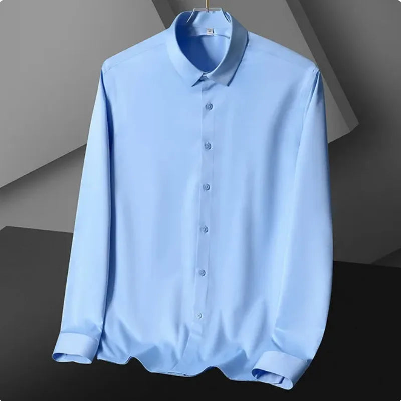 Chemise classique pour homme, respirante, confortable et résistante aux plis