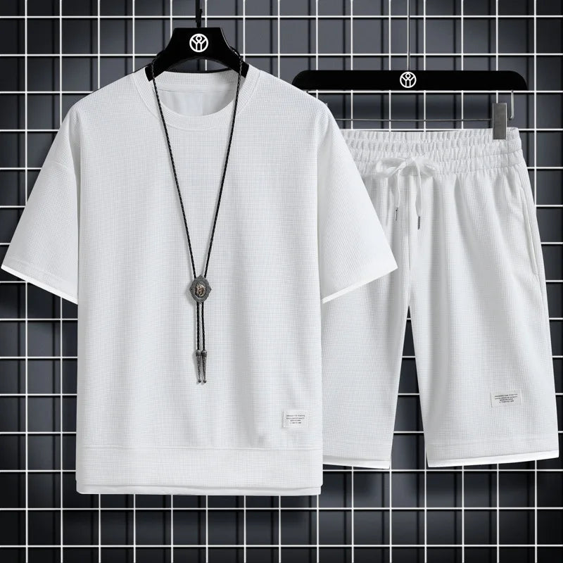 Men's Waffle-Knit Two-Piece Set