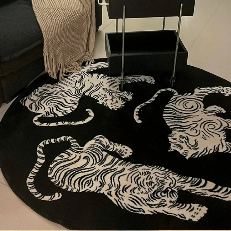 ara's Tiger Stripes Plush Area Rug - Myk, Stilig og Holdbar for Stue, Soverom og Mer!