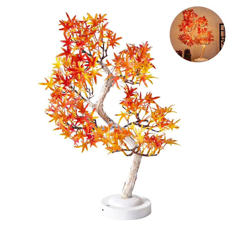 MapleGlow - Lámpara LED con forma de árbol y hojas de arce