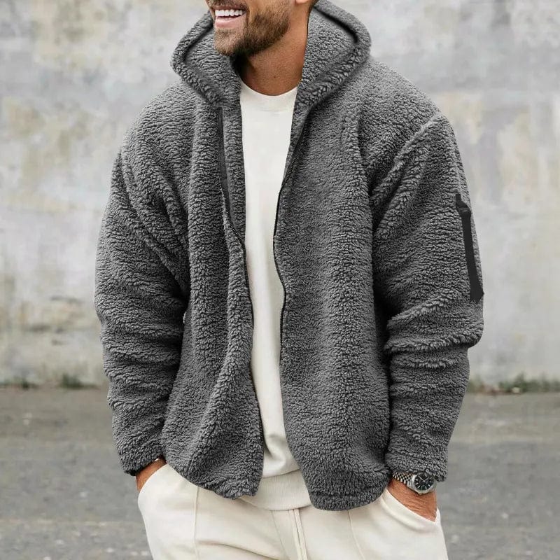 Niklas - Moderna giacca pullover in pile sherpa da uomo