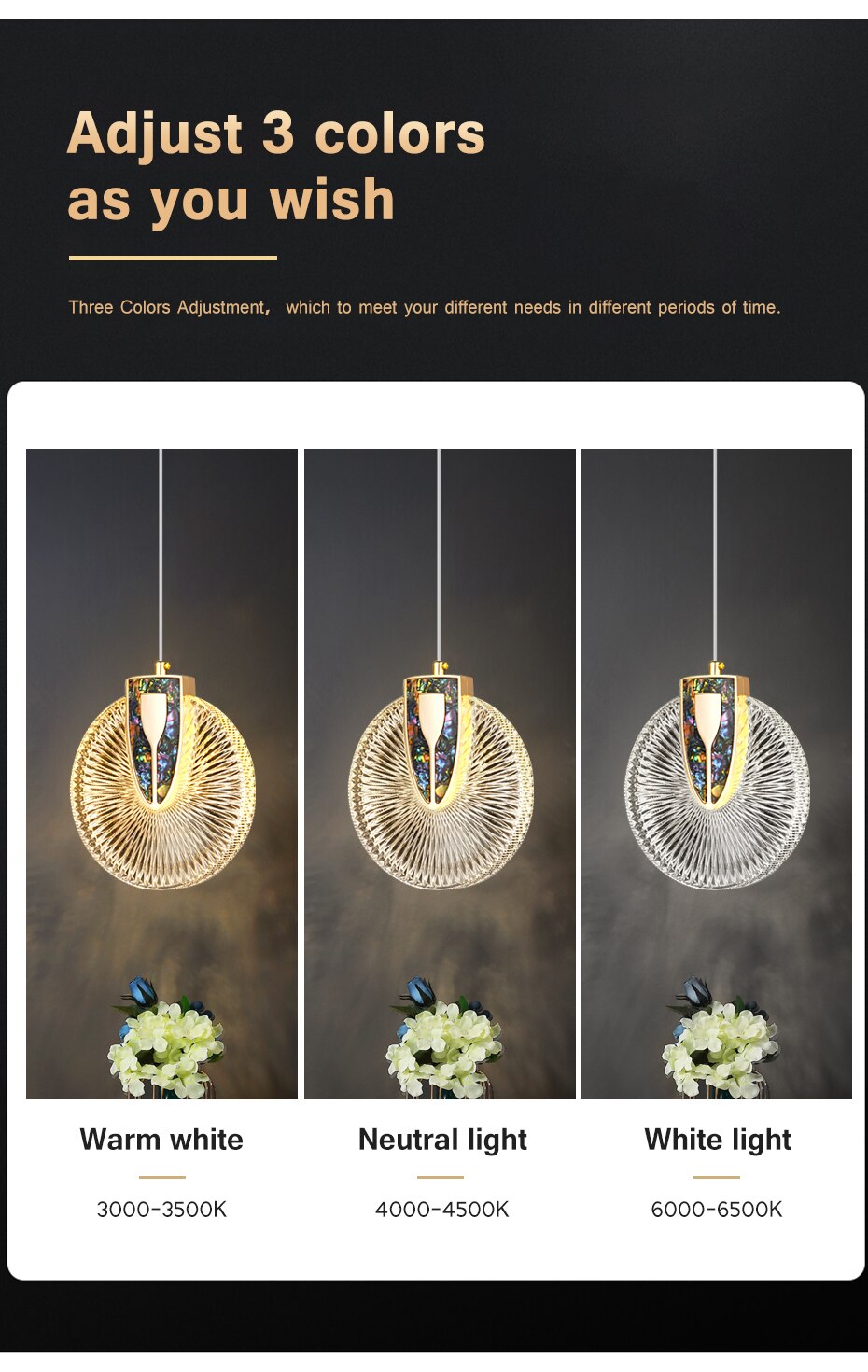 DUN Luxe gouden led-hanglamp ronde kristallen hanglamp