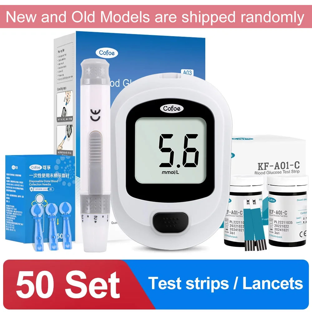 Blood Glucose Meter Kit – Diabetes Glucometer with Test Strips and Lancets