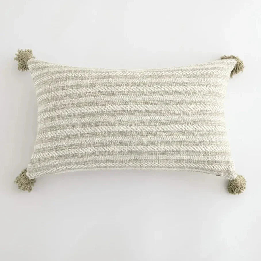 CreamCozy - Housse de coussin décorative avec lin