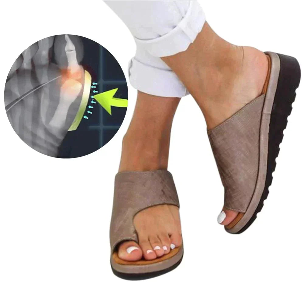 Sandalias ortopédicas para corrección del hallux valgus