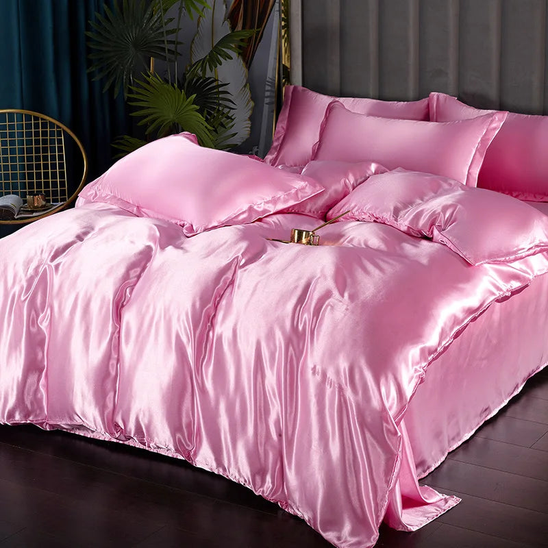 Luxurious Silk Bedding Ensemble: Elegance in Every Thread