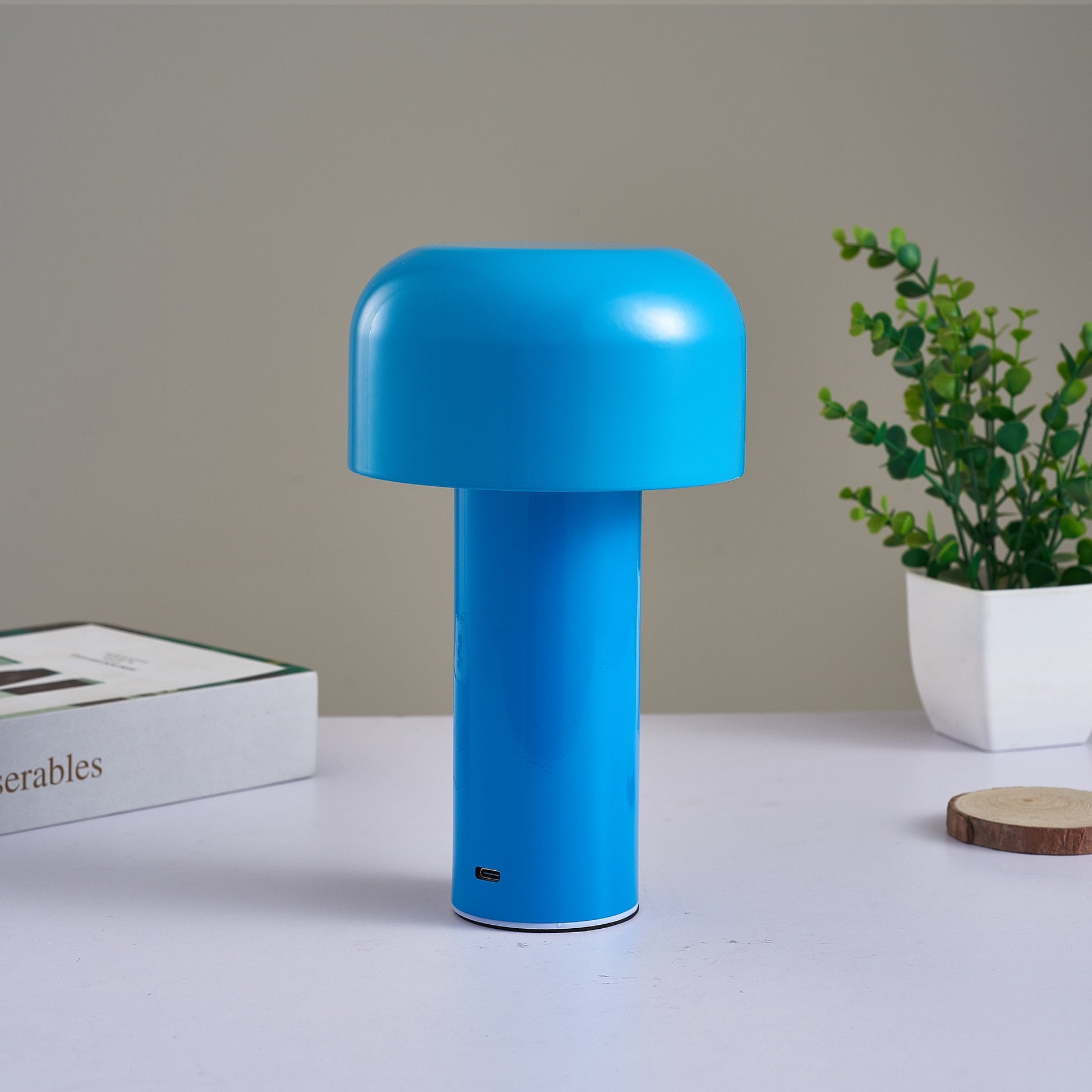 Lampe de table sans fil champignon de style italien