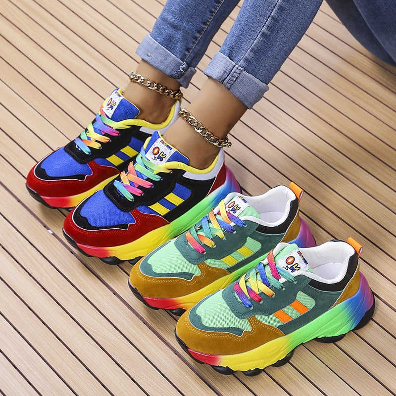 Mathilda Trainer | Casual orthopedische sneakers in verschillende kleuren | Regenboogschoen