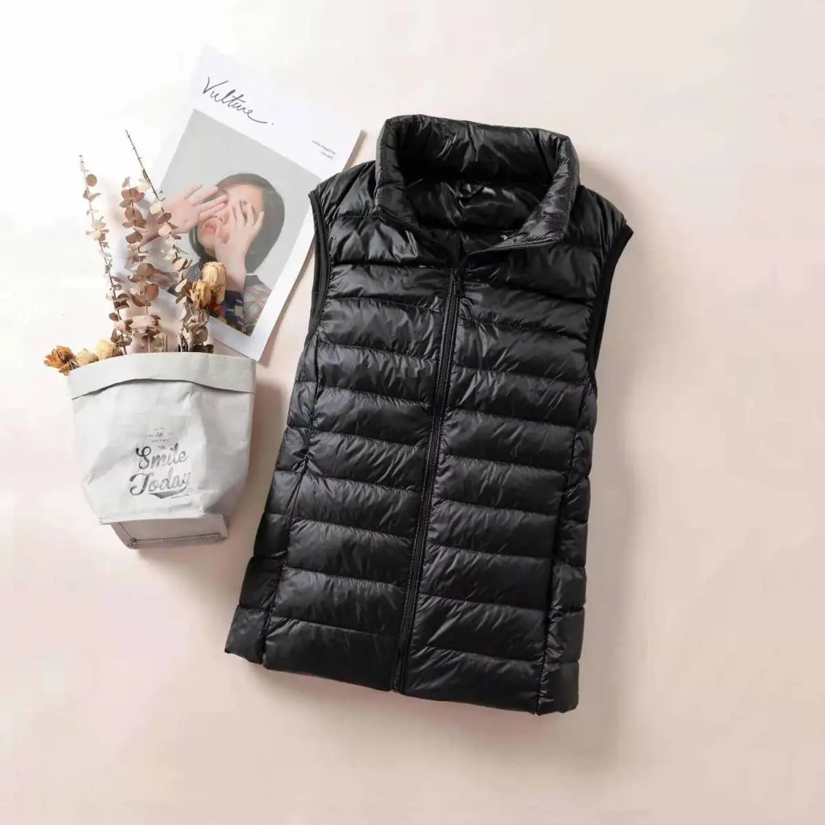 Claire: Women's Down Vest - Slim Sleeveless Jacket, Portable Windproof Waistcoat