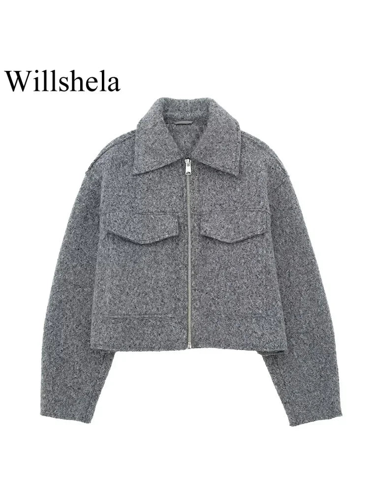 Willshela : Veste zippée sur le devant