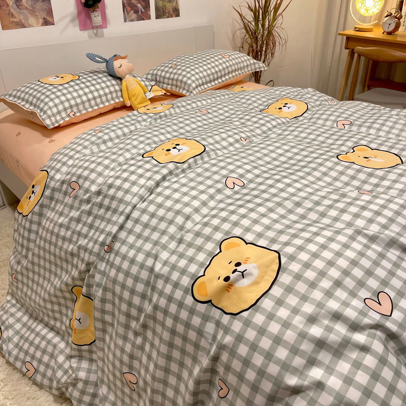 Colección de ropa de cama con estampado de cuadros suaves