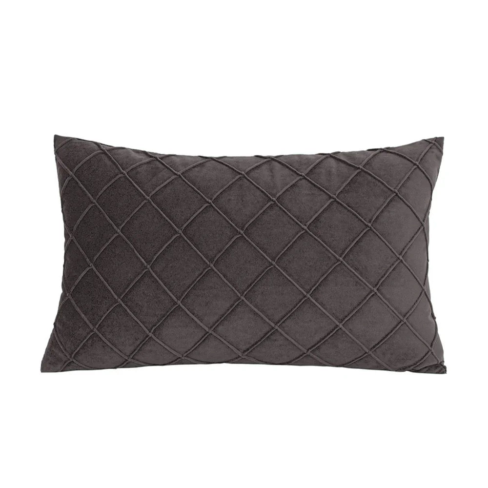 SoftHaven - Housse de coussin de canapé de style nordique gris