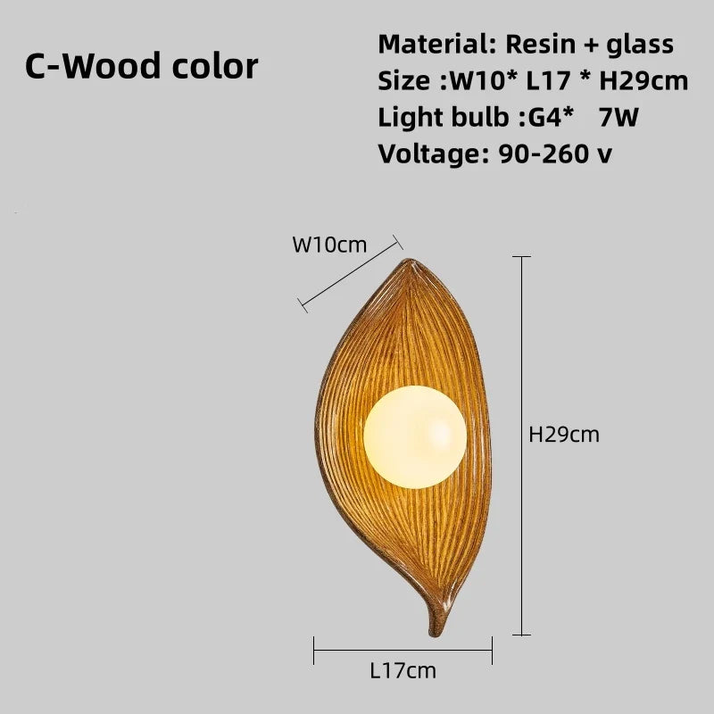 FeuilleDorée - Applique LED in foglia d'oro