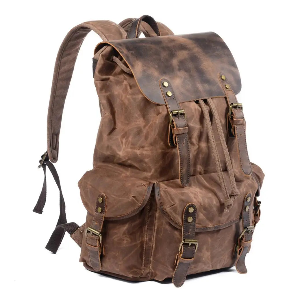 Zaino in pelle Canvas Trailblazer