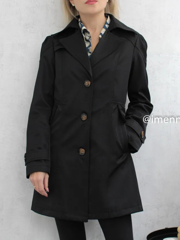 Trenchcoat Einreihige Jacke