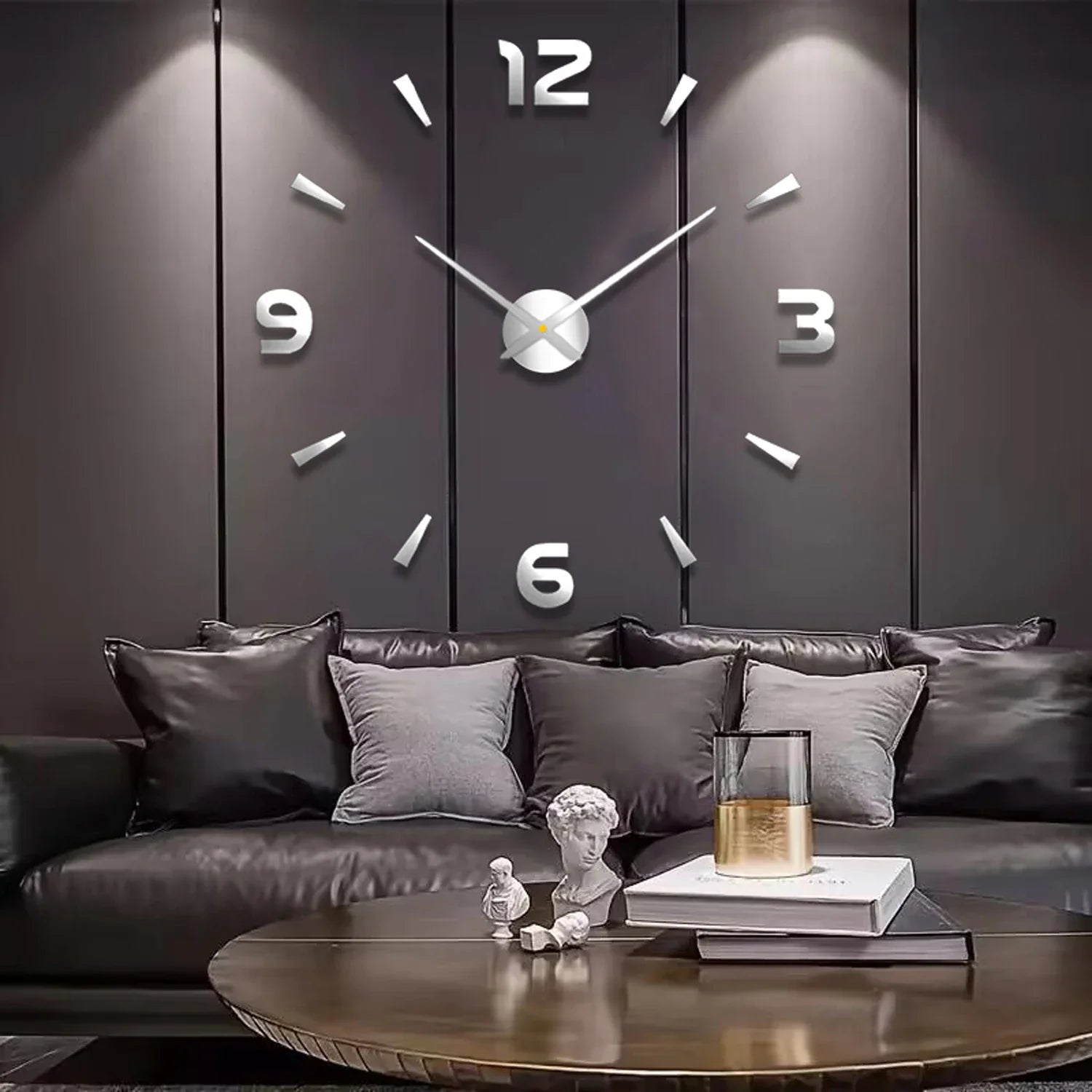 Horloge murale grande sans cadre 3D