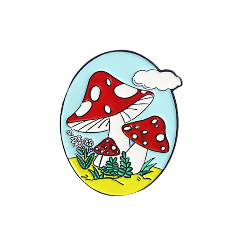 Mushroom Series Collection Enamel Pins