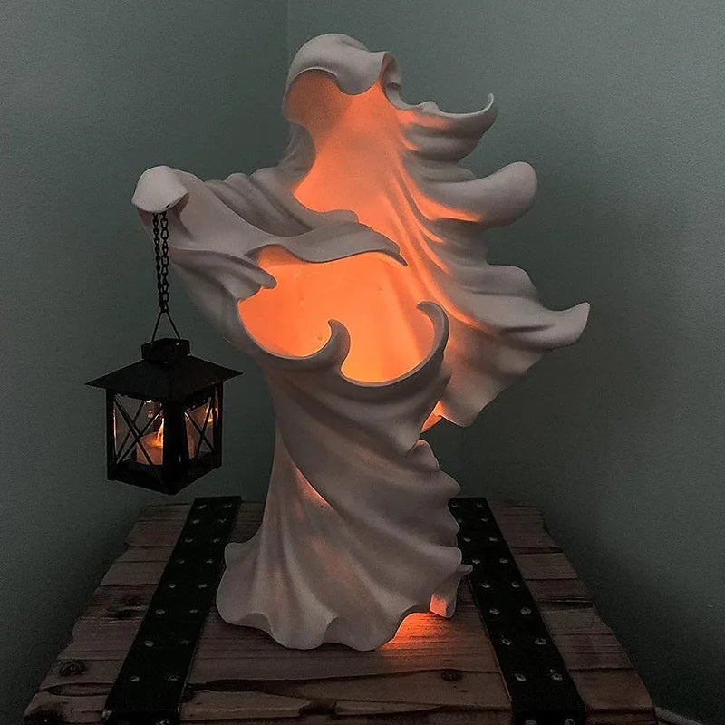 Lantern Witch Resin Figurine