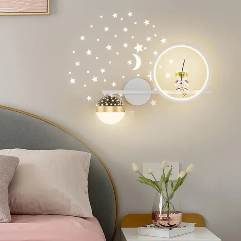 Star Astronaut Projector Wall Light