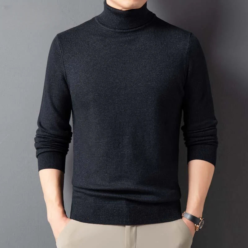 Mezzi: Autumn and Winter Men Cashmere Sweater with High Collar