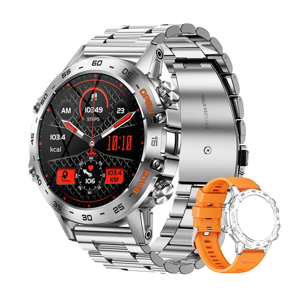 Smartwatch Maxwell Pro Steel – Tracker di fitness e chiamate Bluetooth da 1,39" per Android e iOS