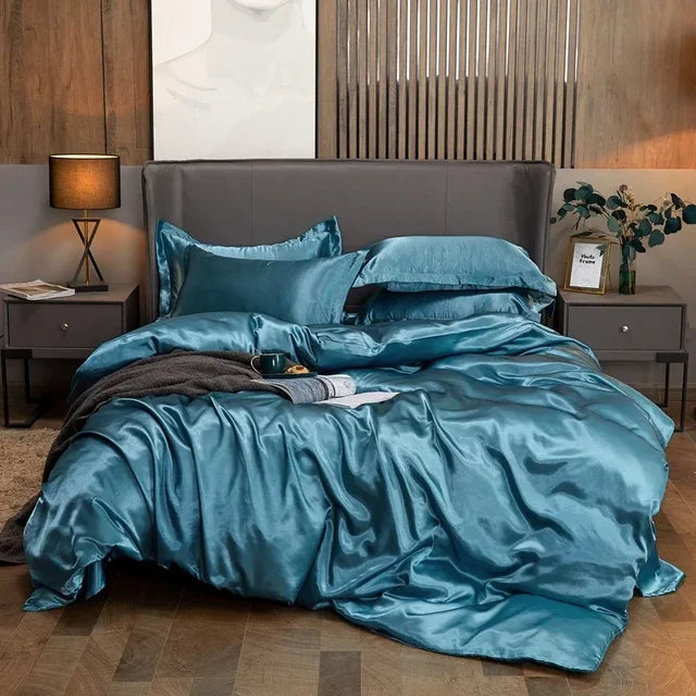 Conjunto de ropa de cama de seda de lujo: elegancia en cada hilo