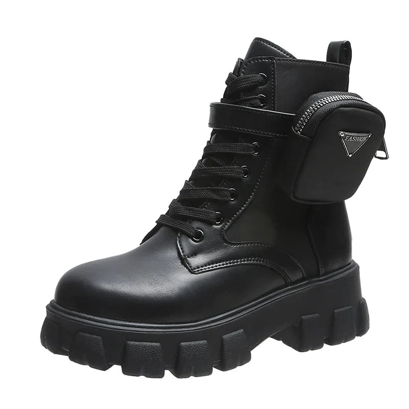 Pradi-geïnspireerde laarzen | Robuuste biker boots voor dames