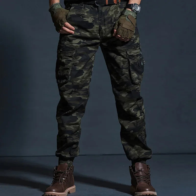 Pantaloni Cargo Tactical in Camouflage da Uomo