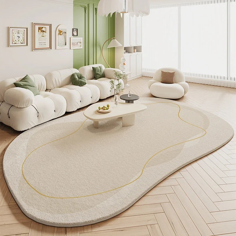 Sara's Green Cream Area Rug for Living Room & Bedroom - Soft, Fluffy, Anti-Slip