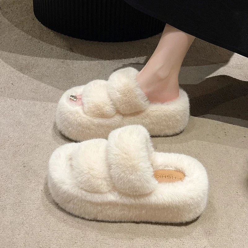 FuzzyElegance - Chaussons souples pour femme